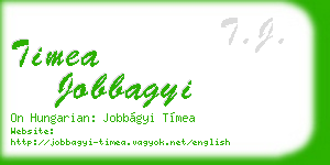timea jobbagyi business card